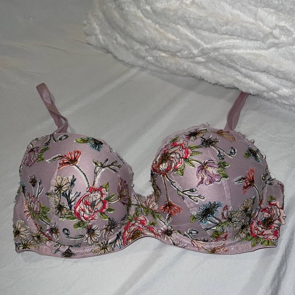 Victoria secret floral mauve bra